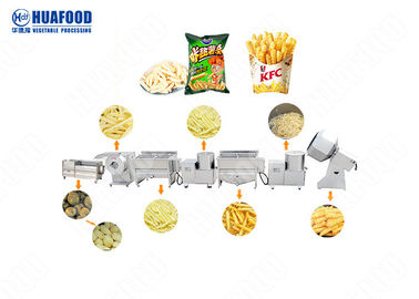 As batatas fritas fazem à máquina a máquina de processamento elétrica das microplaquetas de batata da frigideira da batata