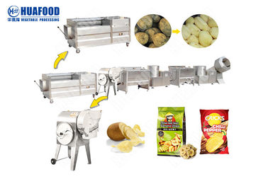 Microplaquetas de batata automáticas congeladas das batatas fritas que fazem as microplaquetas de batata da máquina que fritam a máquina