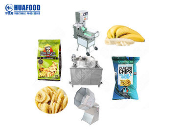 Banana-da-terra semi automático Chips Production Machine da pequena escala da planta 30kg 50kg 80kg 100kg