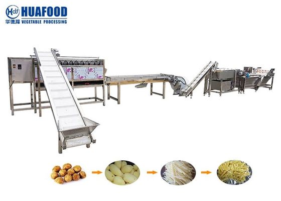 Linha industrial linha da lavagem da batata de batatas fritas 500kg/H de processamento da tira da batata