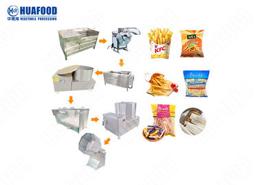 Linha de produção congelada capacidade 1000-2000kgh automática alta das batatas fritas da grande escala