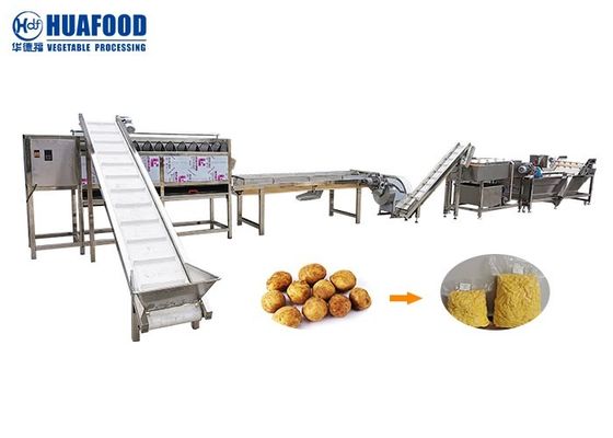 Máquina industrial da lavagem e de descascamento da batata 500KG/H que corta fazendo máquinas